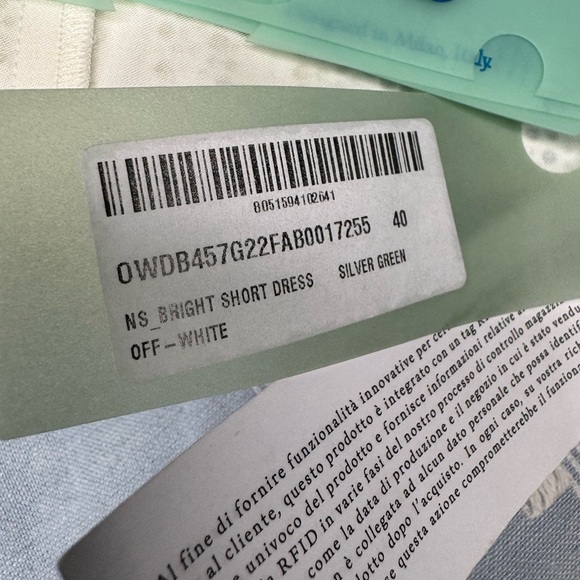 OFF-WHITE Gender Inclusive Bright Crystal Embellished slip dress size 40 - Picture 15 of 17